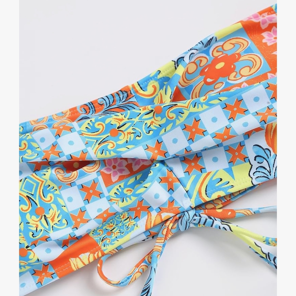 Zaful Multicolor Strapless Bikini - Picture 3 of 10